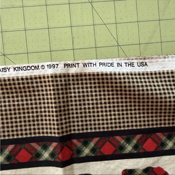 Daisy Kingdom Scottie Border #2701 Fabric 1997 Plaid Terrier Quilting Cotton - Picture 7 of 12
